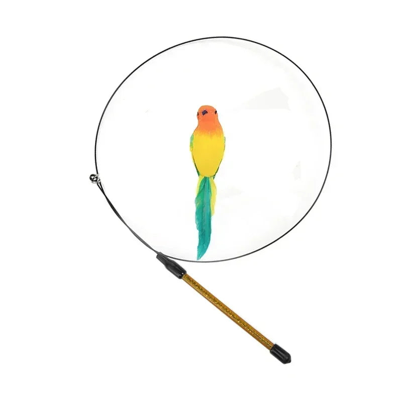 Simulation Bird Cat Toys Funny Interactive Peacock with Bell Cat Stick Toy for Kitten Playing Teaser Wand Toys Pet Cats Supplies Quick Pick Grocers