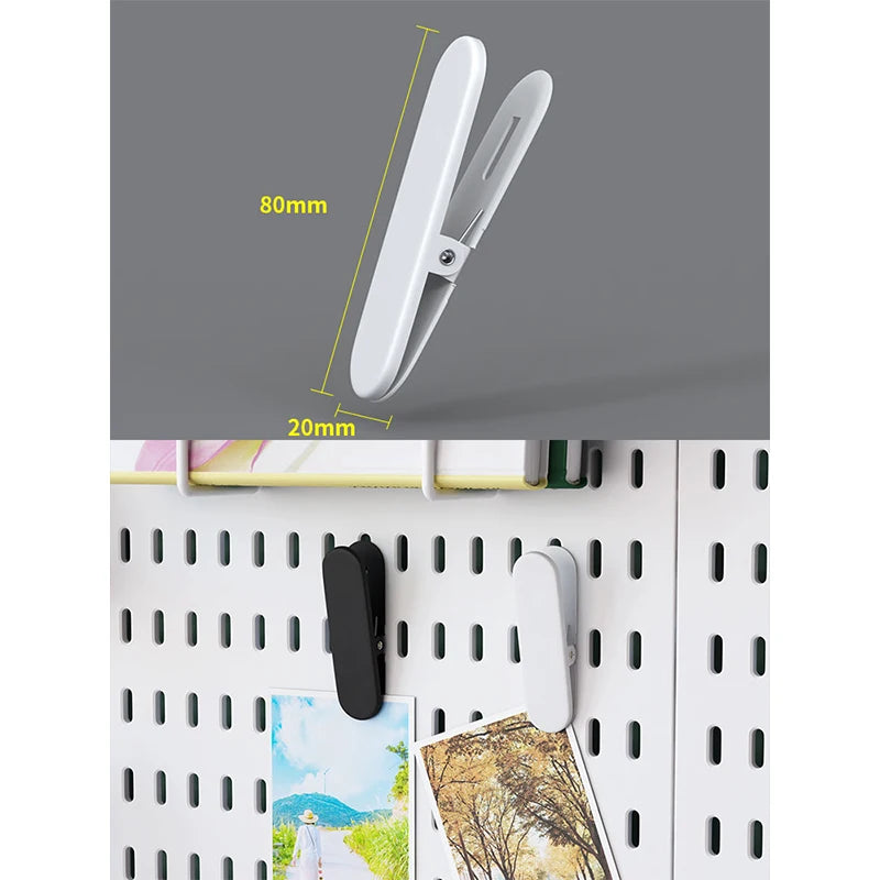 Home Study Storage Pegboard: Suitable for Displaying Figurines, Desk-Top Standing & Clip-On Storage for Furniture Items Quick Pick Grocers