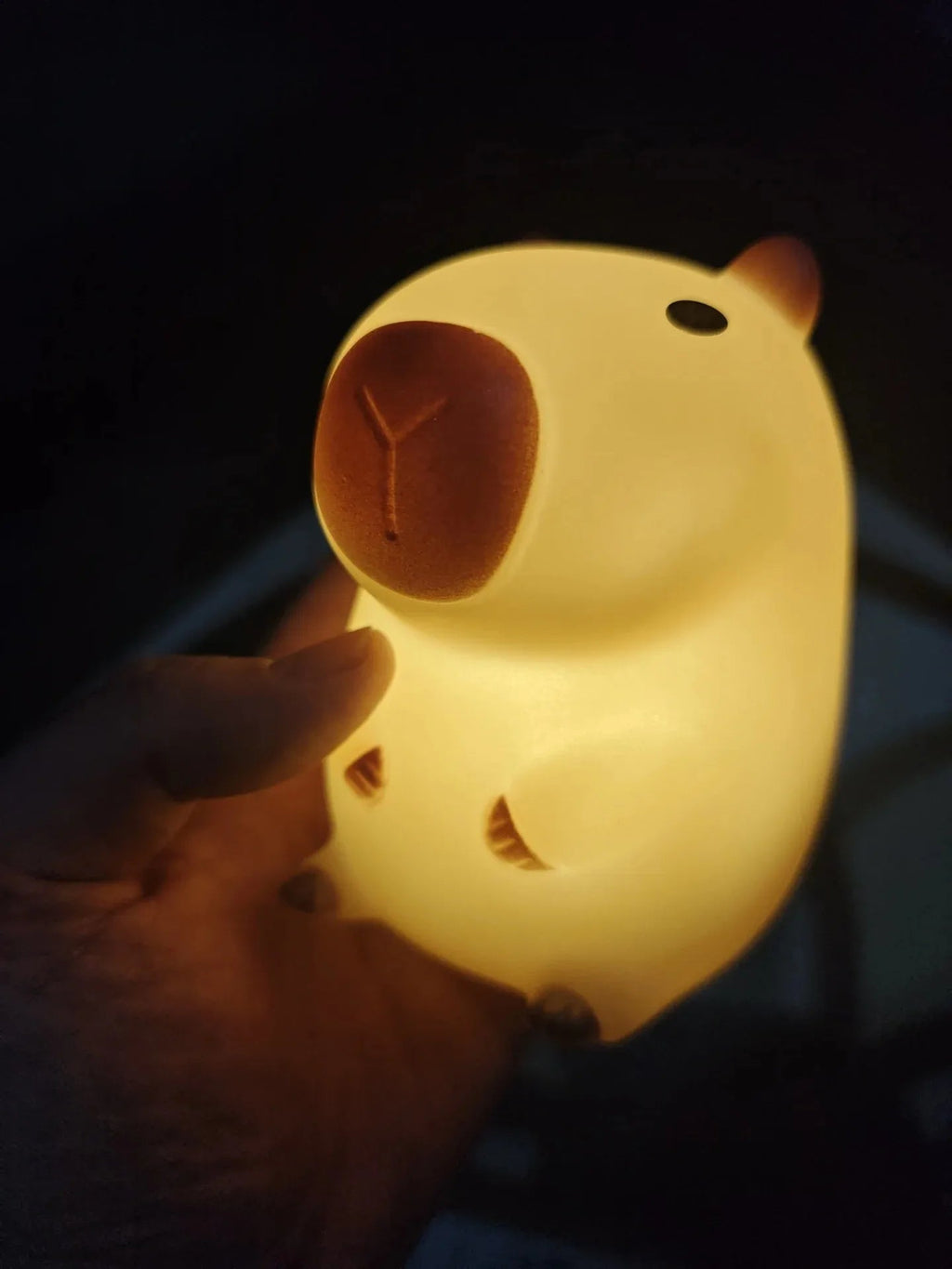 Cute Pet Capybara Night Light Cartoon Silicone Creative Bedside Sleep Night Lamp For Room Decor Birthday gift clearance sale Quick Pick Grocers
