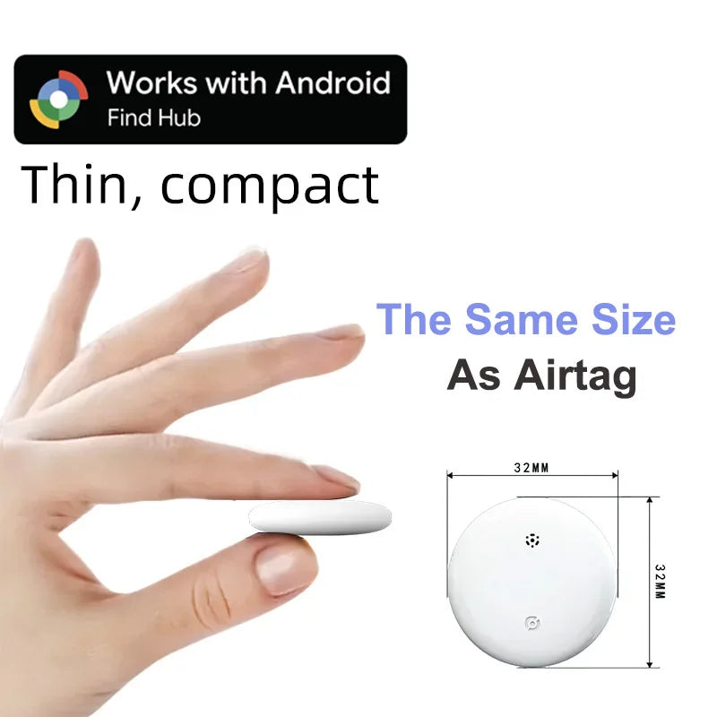 Smart GPS Tracker Mini Tag for Google Find My APP Anti Lost Reminder Device Android Locator Car Key Pet Kids Finder Quick Pick Grocers