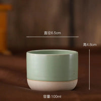 100ml 180ml 230ml Coffee Mug Vintage Ceramics Tea Cup Japanese-style Cafes Drinkware Stoneware Espresso for Restaurants Hotels Quick Pick Grocers