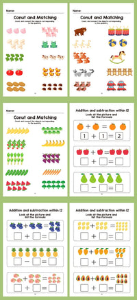 Interactive Math Workbook - Counting, Addition, and Subtraction Within 10, Number Relationships Activities - Visual Learning Workbook, Suitable for Preschool, First Grade, Home Education, Classroom Teaching - Learning and Edu Quick Pick Grocers