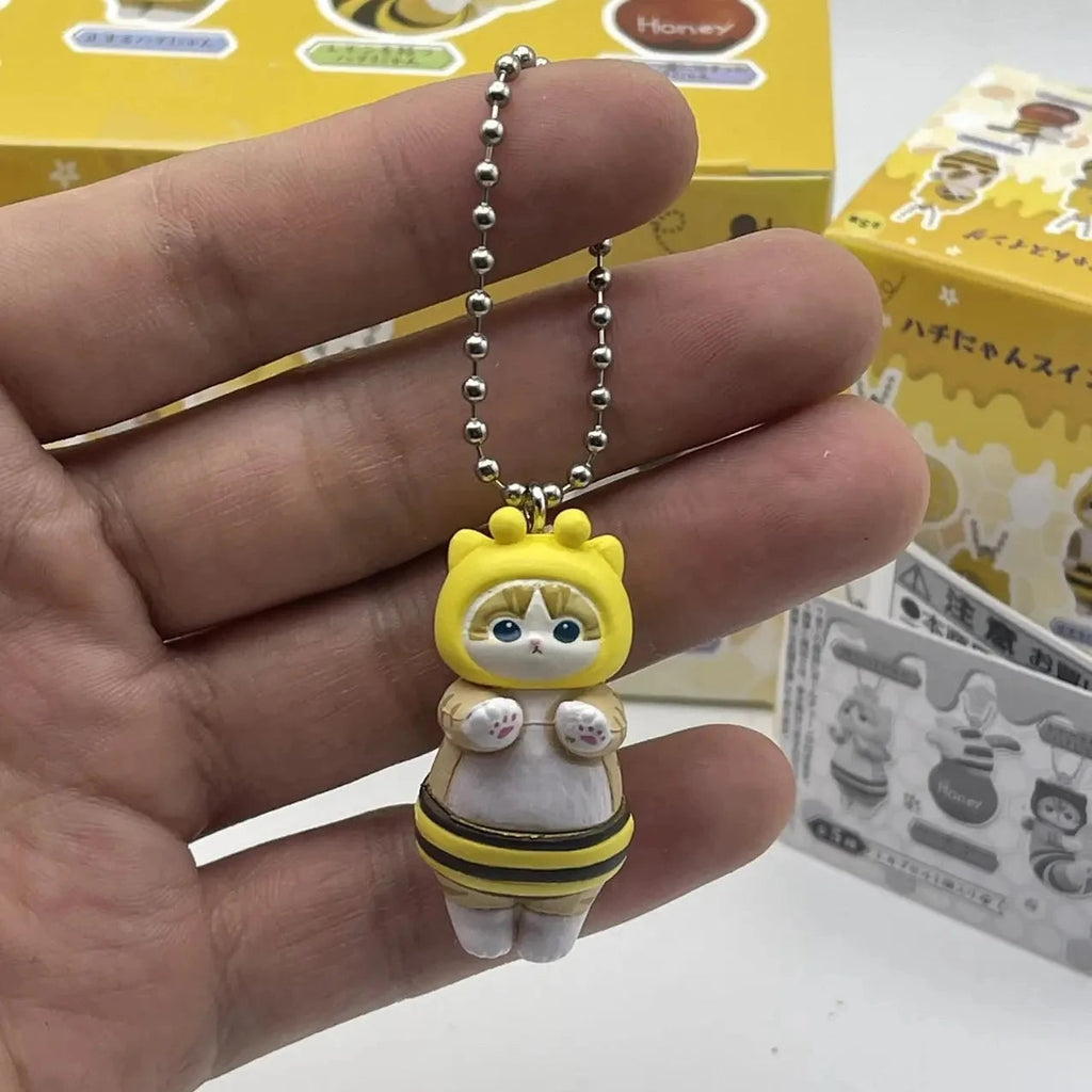 New Mofusand Bee Shaped Blind Box Twisted Egg Bee Cat Anime Figure Ornament Cute Doll Handmade Model Decor Toy Kid Birthday Gift Econic Blanks