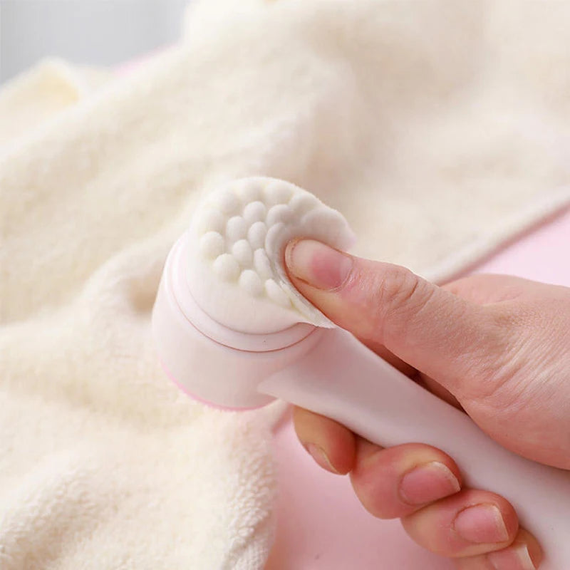 3D Double Silicone Facial Cleansing Brush Manual Massage Facial Brush Soft Bristles Exfoliator Double Sided Face Wash Brush Quick Pick Grocers