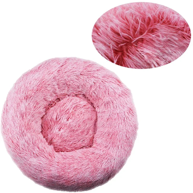 40-90cm 6 Sizes Round Pet Bed for Large Dog Bed Super Soft Cat Bed Plush Dog House for Medium Dog House Winter Warm Sleeping Quick Pick Grocers