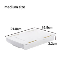 Hidden Storage Box Desk Storage Drawer Self-Adhesive Plastic Table Storage Holder Simple Sundries Cosmetics Stationery Organizer Quick Pick Grocers