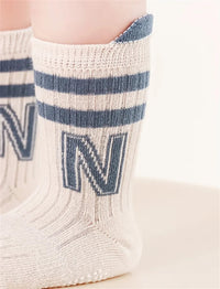 3Pairs/lot Children's Socks For Boys Girls Cotton Letter Kids Socks Casual Sport Girl Boy Toddler Baby Floor Short Sock Non-slip Quick Pick Grocers