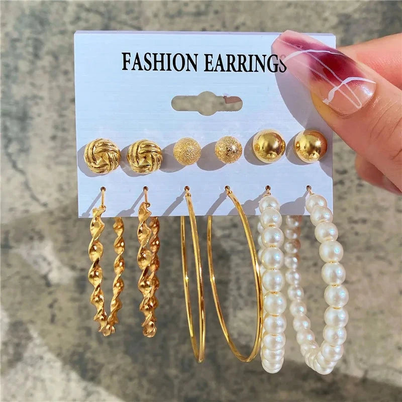 Modyle Gold Color Dangle Earrings Set Butterfly Acrylic Hollow Drop Earrings for Women Heart Hoop Earring Fashion Jewelry Gifts Econic Blanks