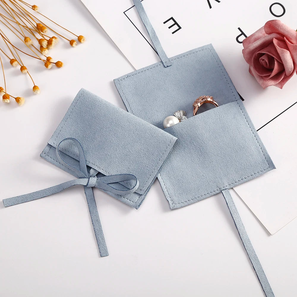 5pcs Velvet Jewelry Gift Bags Microfiber Jewellry Rings Earrings Necklace Organizer Packaging Pouch Wedding Favors Candy Bag Purest Peak