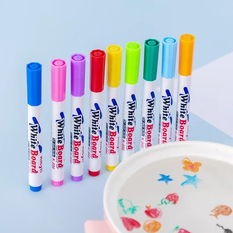 Water Floating Pen Magical Ink Pens With Spoon Floating Color Water Painting Floating Chalk Art Graffiti Drawing Set For Kids Econic Blanks