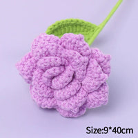 1pc Tulip Crochet Flowers Artificial Woven Flowers Handmade Tulipanes Wedding Gift for Guest Home Decoration Mother's Day Gift Quick Pick Grocers