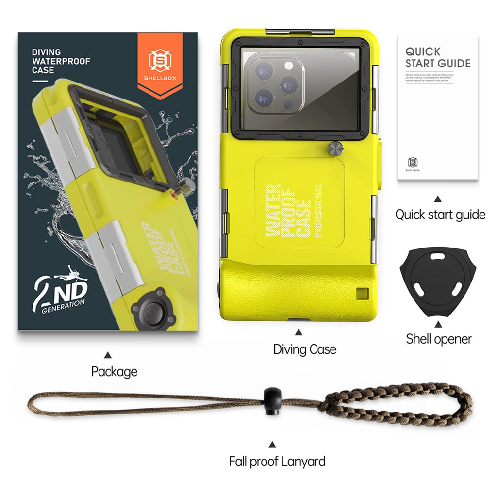 Multi-functional, durable, waterproof, 15m/50ft, universal 6.9 inch waterproof phone case, IP68, professional diving photography Quick Pick Grocers