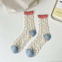 Fashion Socks For Women Summer Breathable Trendy Casual Socks Cute Fashion Korean Style Transparent Lace Sweet Socks Quick Pick Grocers