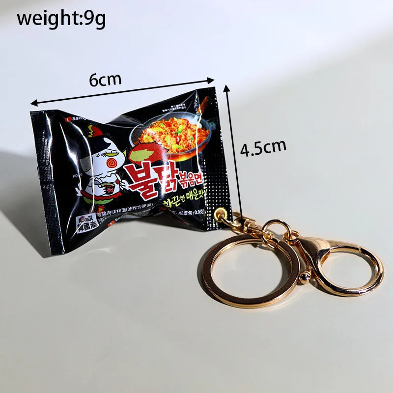 Simulation Instant Noodles Keychain On The Phone Mini Snacks Pendant Bag Pendant Christmas Gifts For The New Year Econic Blanks