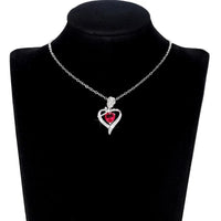 Elegant Style Heart shaped Pendant Necklace Hollow Design Mother's Day Gift Party Suitable for Best Friends Without Box Quick Pick Grocers