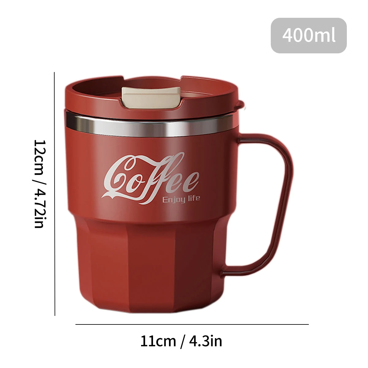 400ML Double Layer Coffee Mug 304 Stainless Steel Sealed Drinking Cup For Cold And Hot Water Insulated Milk Coffee Cup Drinkware Quick Pick Grocers
