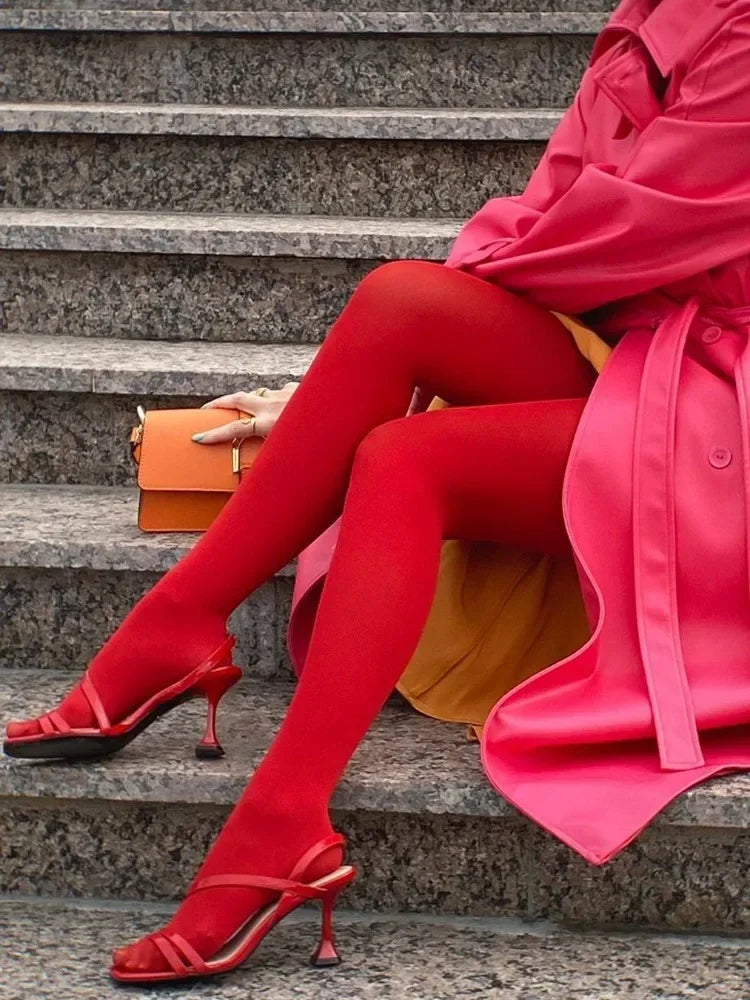New Red Pantyhose Female Year Red Socks Tights Women Stockings Slim Lingerie Anti-hook Silk Velvet Wedding Bride's Leggings ## Quick Pick Grocers