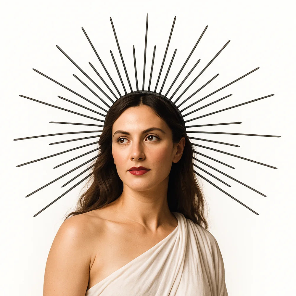 Fashion Sun God  Headband Star Gold COSPLAY Hair Hoop Moon The  of the Virgin Mary Halloween Headband Halloween Headwear Quick Pick Grocers