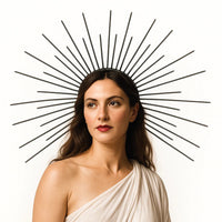 Fashion Sun God  Headband Star Gold COSPLAY Hair Hoop Moon The  of the Virgin Mary Halloween Headband Halloween Headwear Quick Pick Grocers