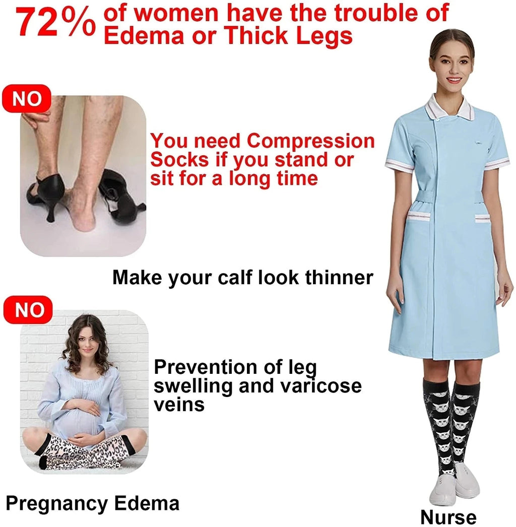 Compression Socks Varicose Veins Men's And Women's Sports Socks Football 20-30 Mmhg Elastic Anti Fatigue Pain Relief Wholesale Quick Pick Grocers