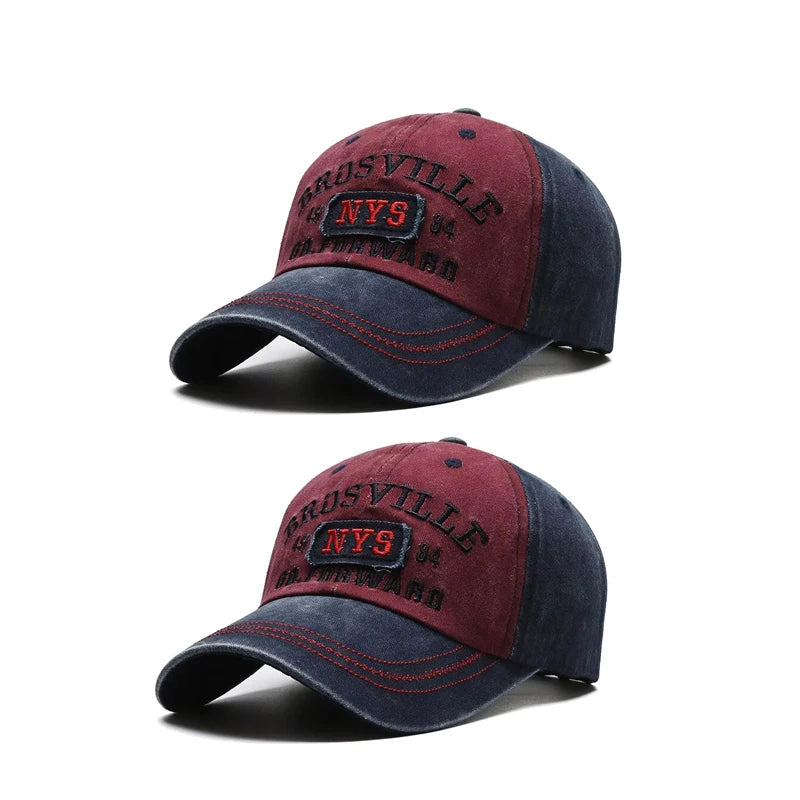 Four Seasons Men's Baseball Cap Casual Wash Embroidered Cap Curved Brim Bowler Sun Hat Official Website Quick Pick Grocers