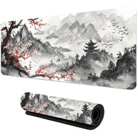 Sakura Scenery Mouse Pad Large Anti-Slip Rubber Gaming MousePad Durable Thick Seam Edge Suitable for Office and Gaming Desk Mats Quick Pick Grocers