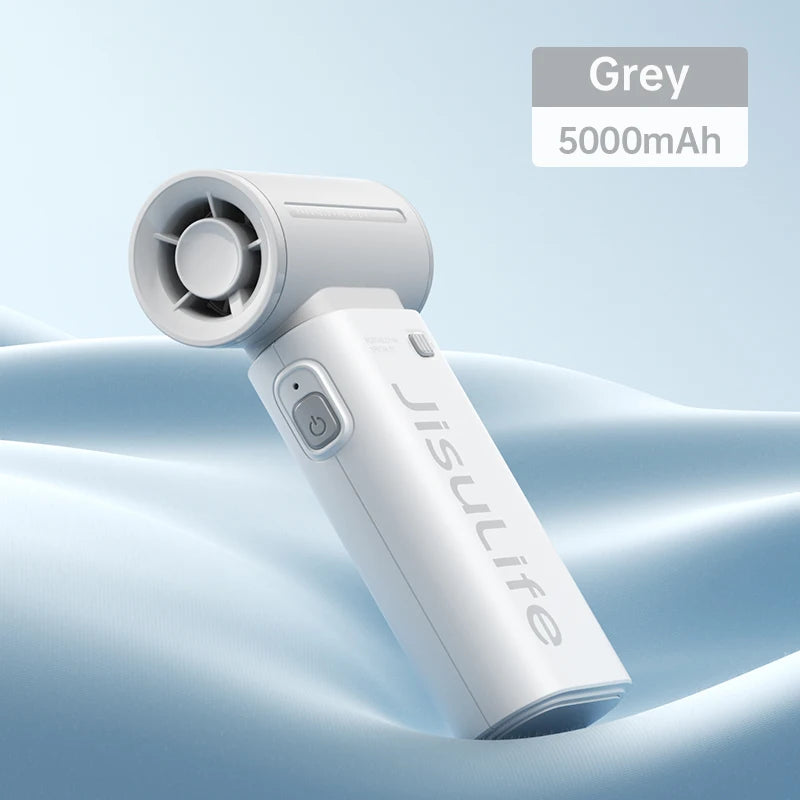 JISULIFE Handheld Turbo Fan,Super Strong Wind,5 Speeds,Long Battery Life,5000mAh,USB Rechargeable,Multipurpose Pocket fan Quick Pick Grocers