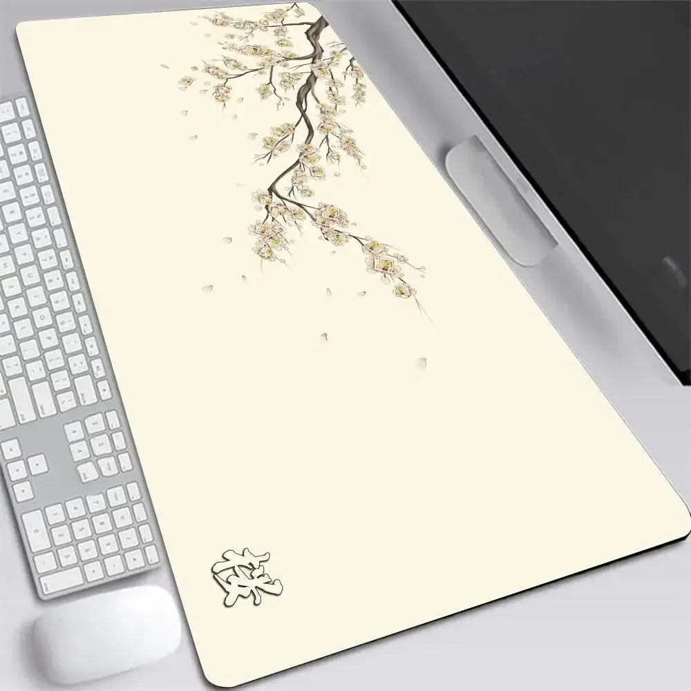 Japan Cherry Blossom Mouse Pad XXL Gray Laptops Gaming Deskmat Sakura Mousepad Anime Office Carpet Gamer Keyboard Computer Desks Quick Pick Grocers