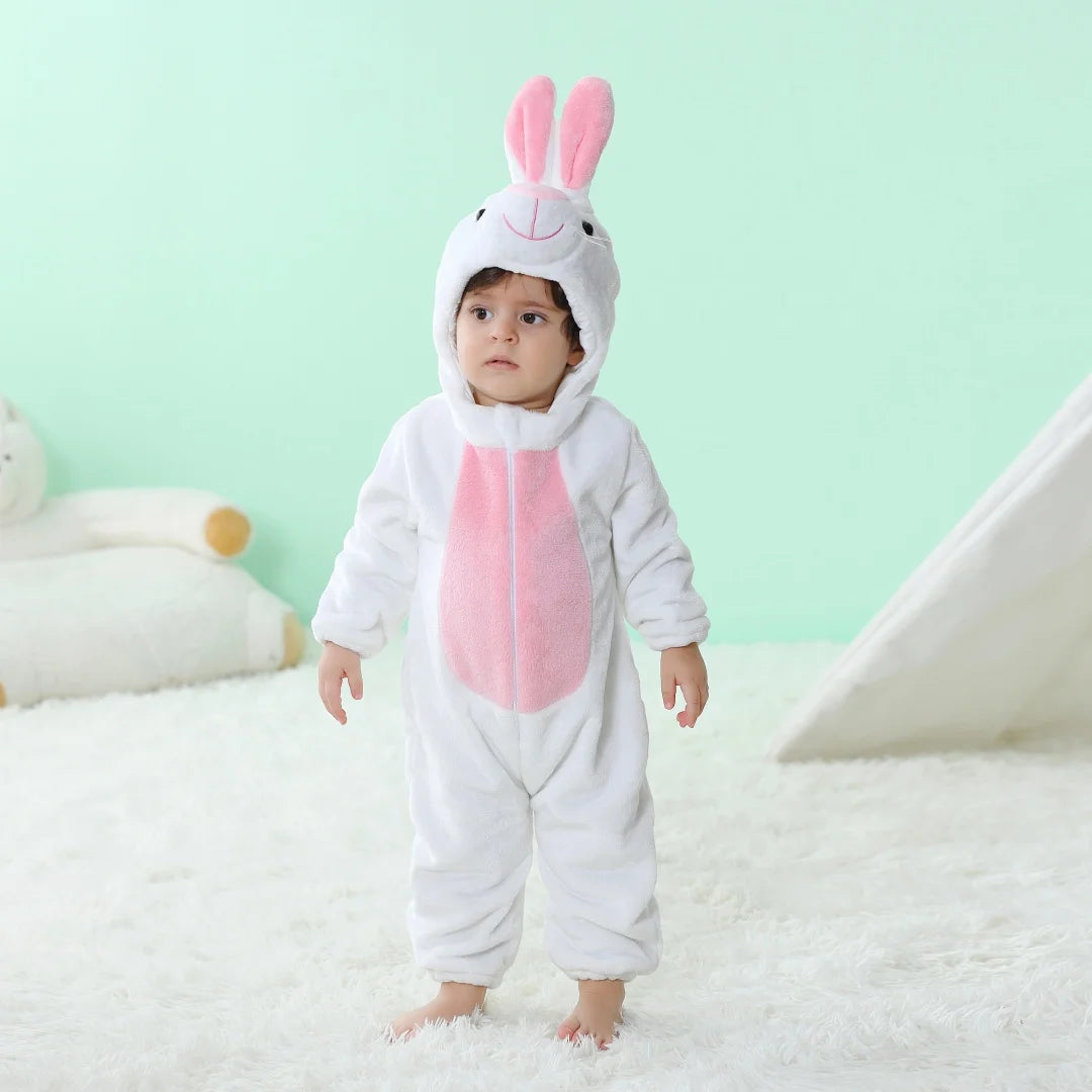 Newborn Baby Romper Infant Long Sleeve Clothes Kigurumi Cute Rabbit Animal Cartoon Jumpsuit Girls Boys Pajamas Costume Halloween Quick Pick Grocers
