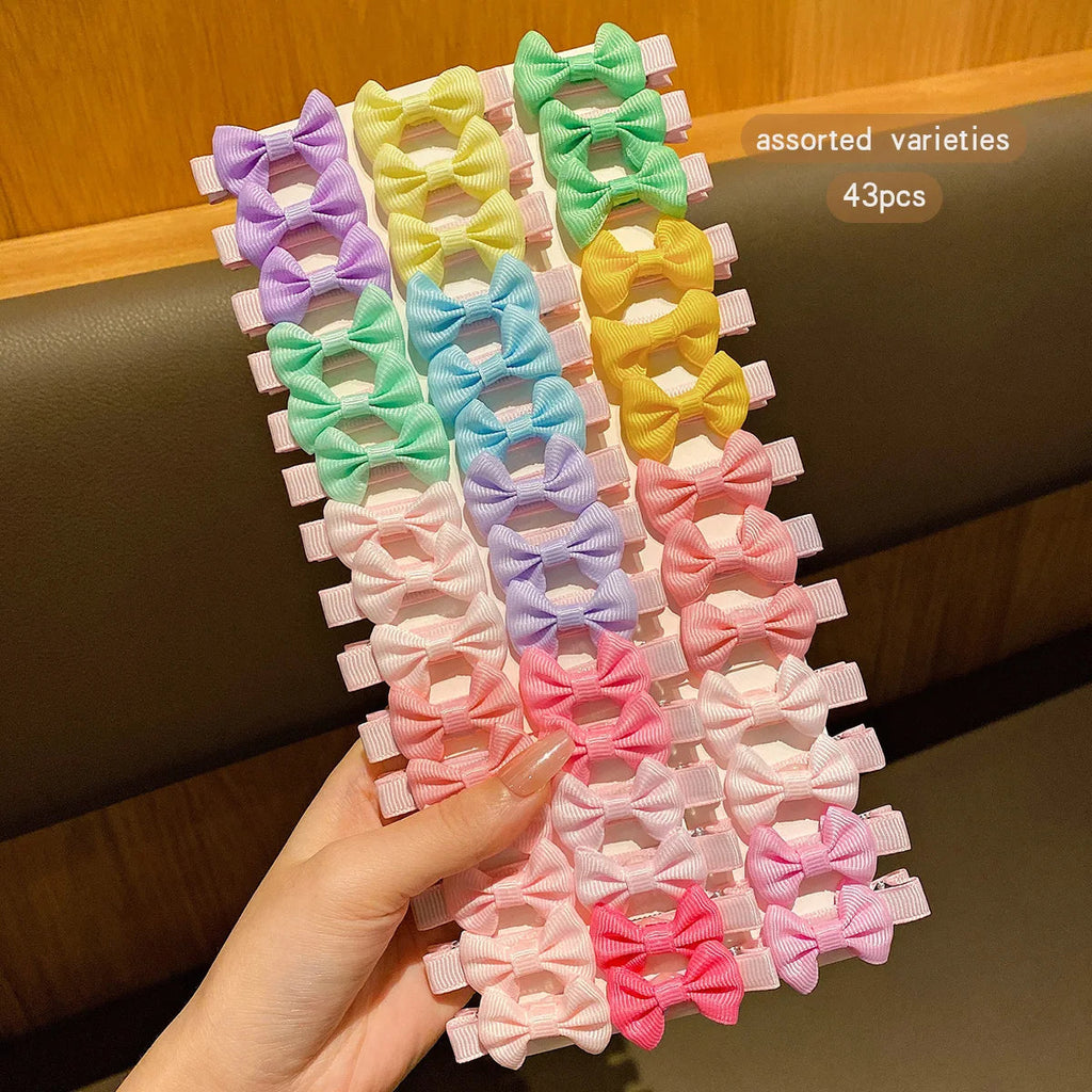 30 colored random bow fabric hair clips suitable for daily use as hair accessories Quick Pick Grocers