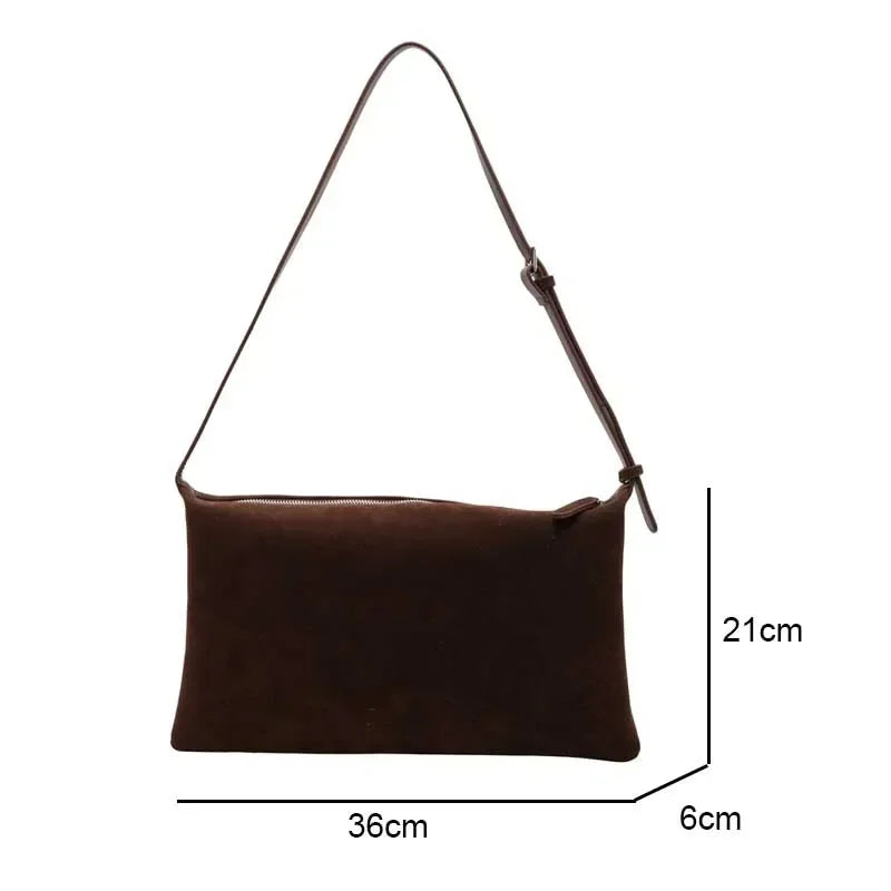 Advanced Retro Bag for Women's 2026 New Textured Frosted Shoulder Bag with Large Capacity Crossbody Commuting Tote Bag Quick Pick Grocers
