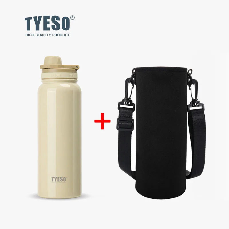 Tyeso Stainless Steel Thermal Water Bottle Portable Tumbler Sport Vacuum Flask Keeps Cold and Heat Thermal Mug Car Insulated Cup Econic Blanks