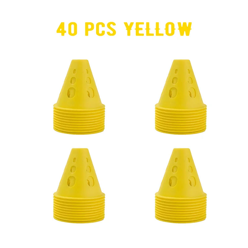 20/40/60 PCS Colorful Windproof Skate Marker Cones Roller Football Marking Cup Soccer Training Equipment Quick Pick Grocers