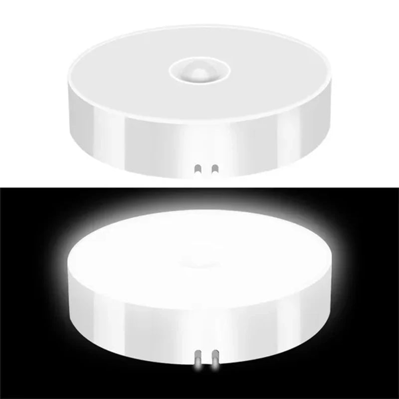 PIR Motion Sensor LED Night Light USB Rechargeable Night Lamp For Kitchen Cabinet Wardrobe Lamp Staircase Wireless Closet Light Quick Pick Grocers