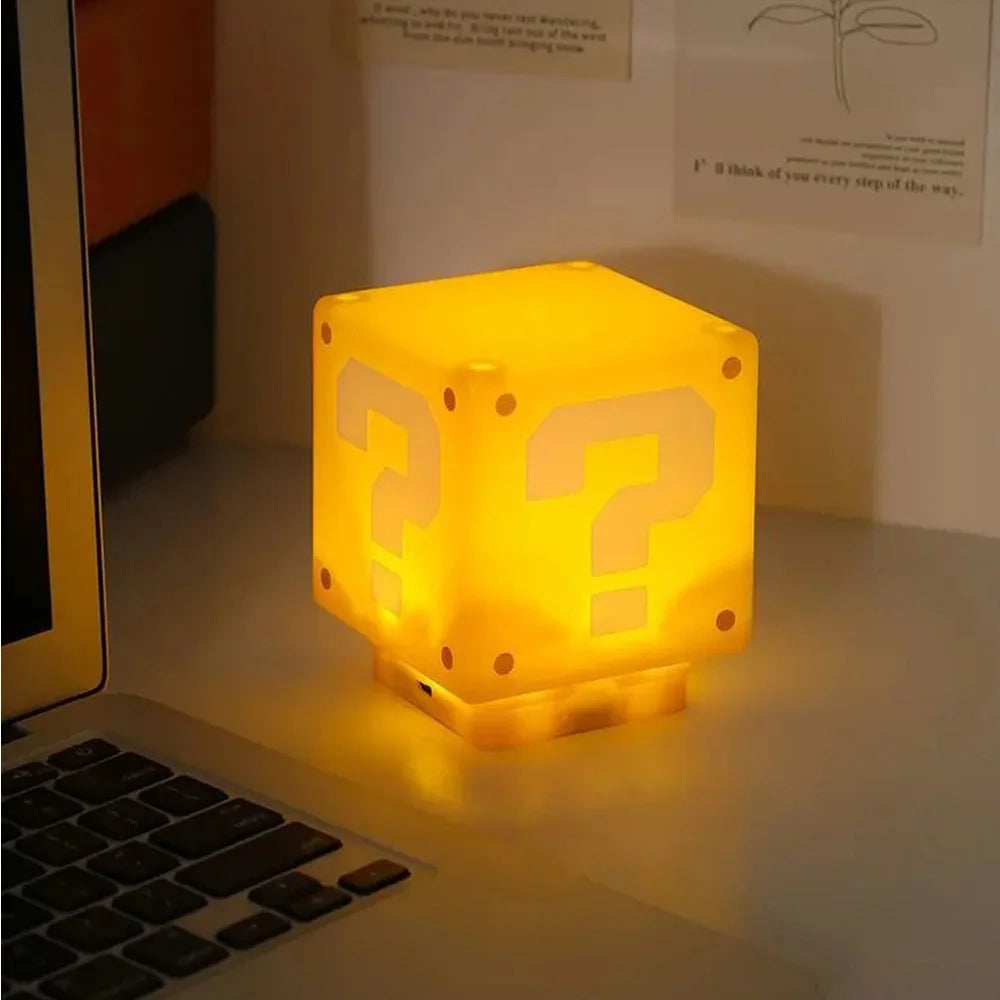 LED Question Mark Brick Night Light With Music USB Charging Desk Lamp Light Birthday X-mas Gifts Quick Pick Grocers