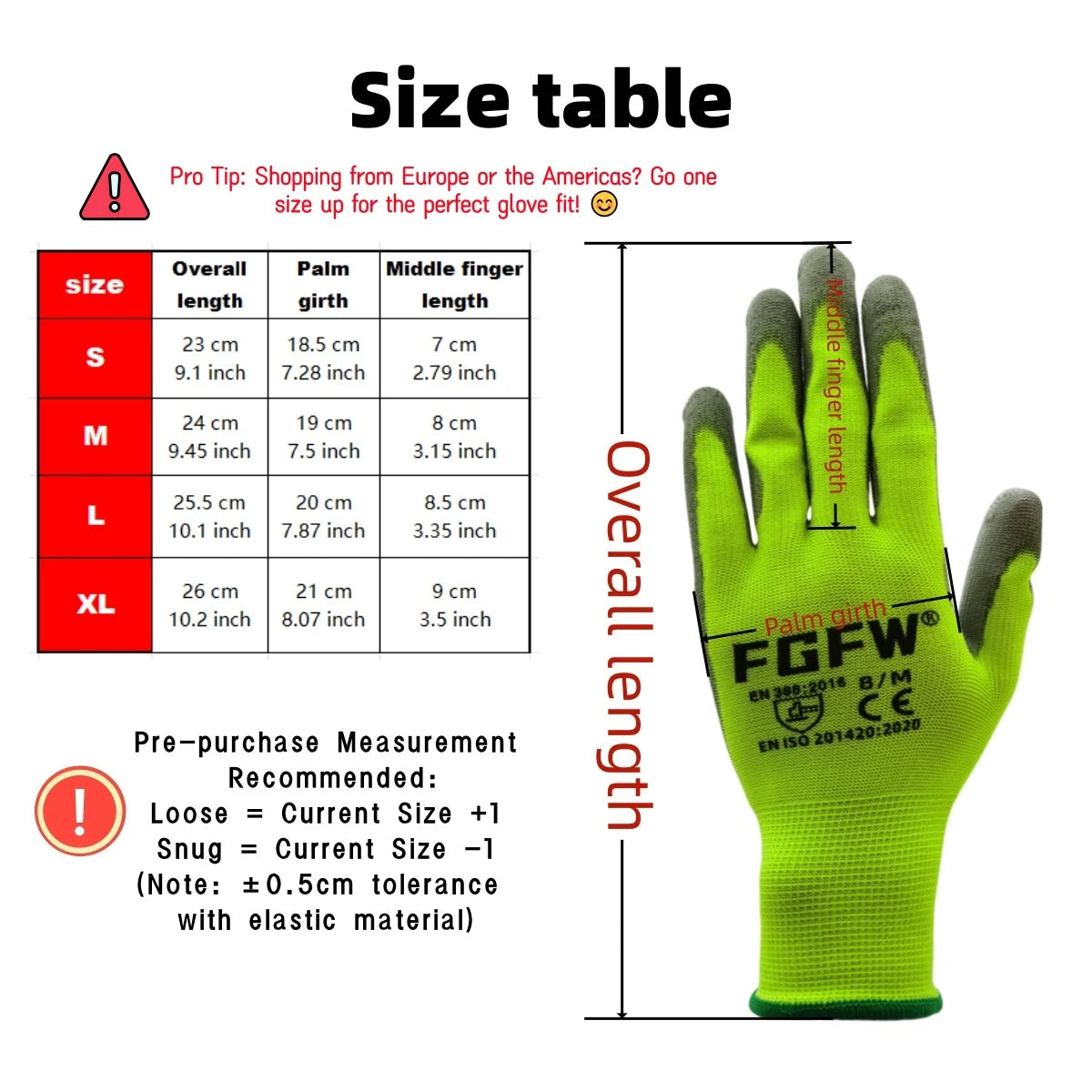 10 Pairs PU Coated Work Gloves - Lightweight, Durable Safety Gloves EN 388/ISO20471 Certified, Sizes S/M/L/XL Quick Pick Grocers