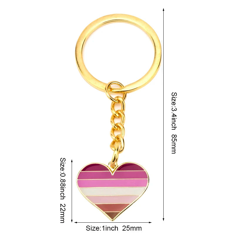 Progress Transgender Rainbow Pansexual pride Genderqueer pride Asexual Metal Key Ring Key Chain For Women Jewelry Quick Pick Grocers