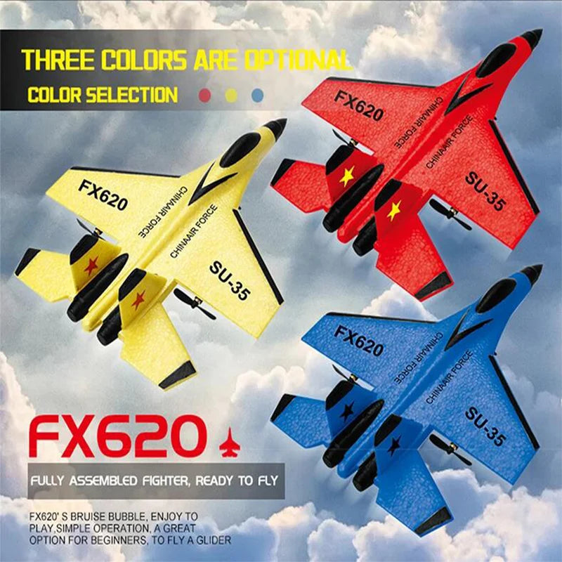 RC Foam Aircraft SU-35 Plane 2.4G Radio Control Glider Remote Control Fighter Plane Glider Airplane Foam Boys Toys for Children Econic Blanks