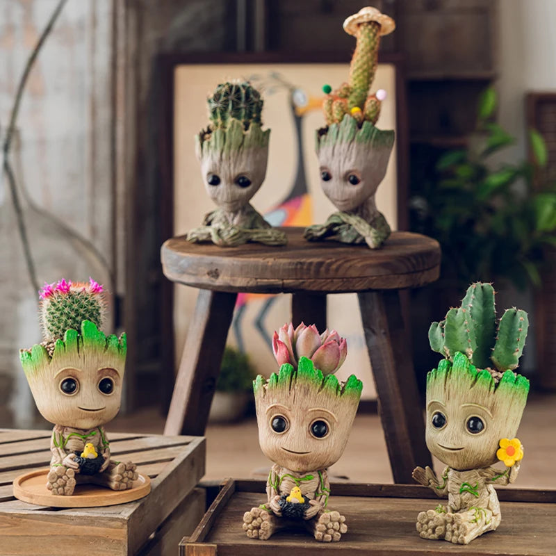 Home Decoration Groot Planter Flower Pots For Indoor Flowers Pot Tree Man Ornaments Anime Figure Statue Art Crafts Kid Men Gifts Quick Pick Grocers