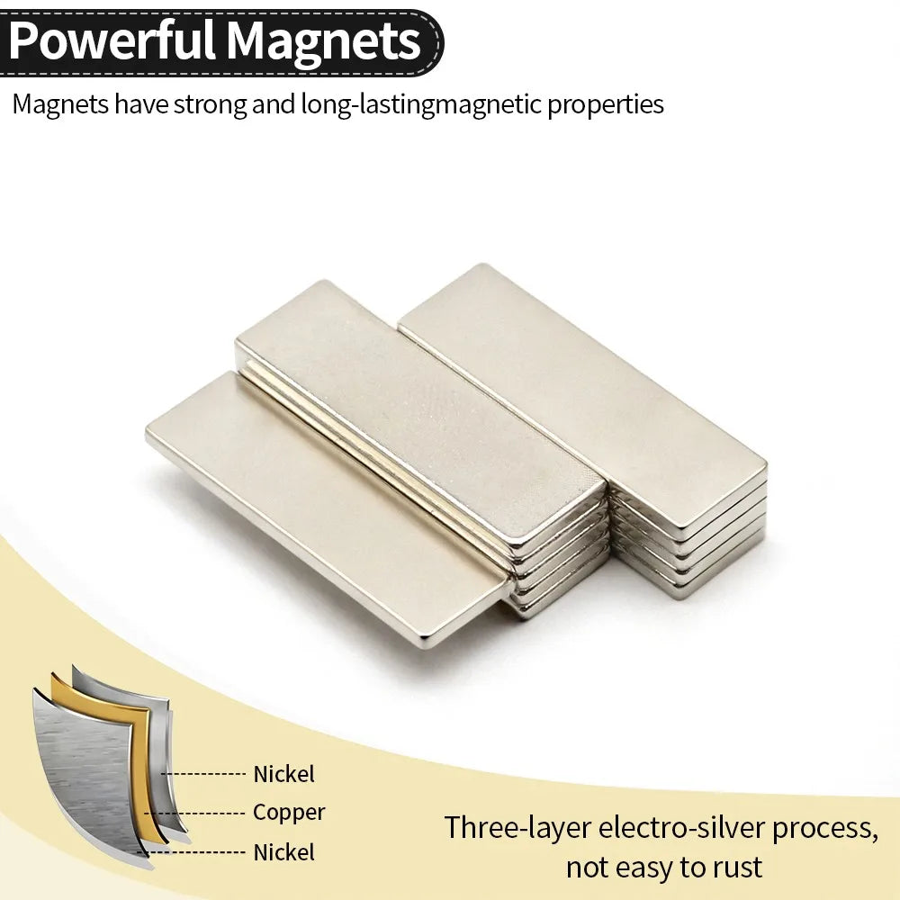 30x10x2mm Super Strong Neodymium Magnet N35 NdfeB Permanent Magnetic imanes Block Powerful Magnets Refrigerator Quick Pick Grocers