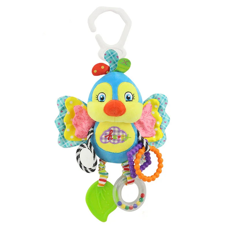 Soft Infant Crib Bed Stroller Mobile Hanging Rattle Baby Educational Toys Brain Developmental Hand Grip Cute Stuffed Animal Toys Purest Peak