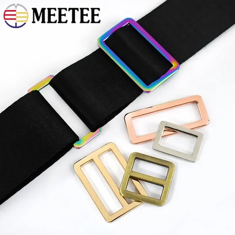 5/10Pcs 20-50mm Metal Ring Buckles for Bag Strap Tri Glide Slider Clasp Webbing Dog Belt Adjuster Hooks DIY Hardware Accessories Quick Pick Grocers