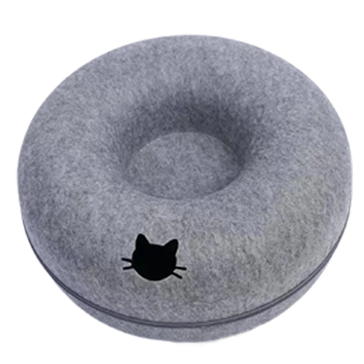 B-Tunnel Donut Cat Bed Interactive Tunnel Pet Felt Indoor Toys Cats House Kitten Training Toy Cat Kennel Cat Accessories Quick Pick Grocers