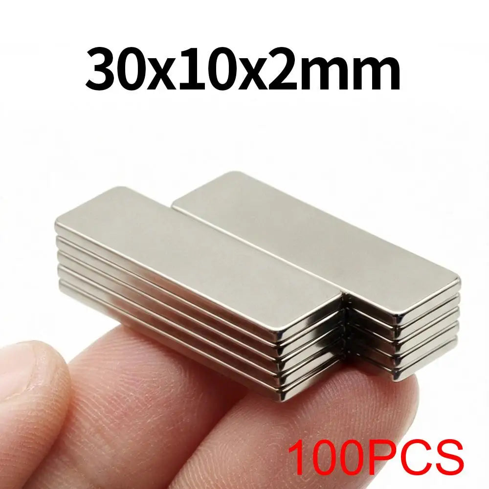 30x10x2mm Super Strong Neodymium Magnet N35 NdfeB Permanent Magnetic imanes Block Powerful Magnets Refrigerator Quick Pick Grocers
