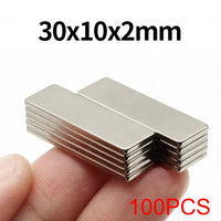 30x10x2mm Super Strong Neodymium Magnet N35 NdfeB Permanent Magnetic imanes Block Powerful Magnets Refrigerator Quick Pick Grocers