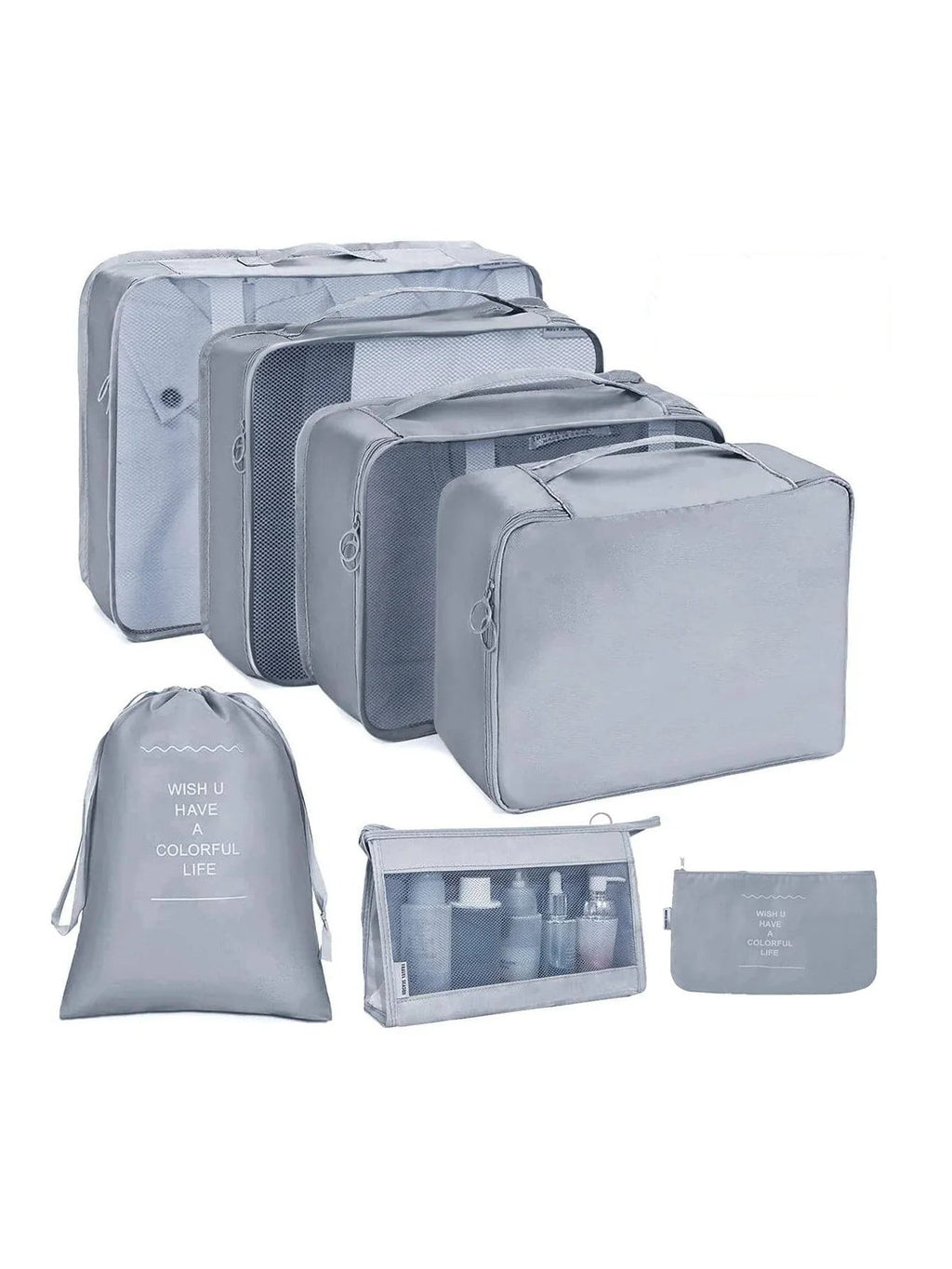7/8/9/10 Pcs Set Travel Organizer Storage Bags Suitcase Packing Cubes Set Cases Portable Luggage Clothes Shoe Tidy Pouch Folding Econic Blanks