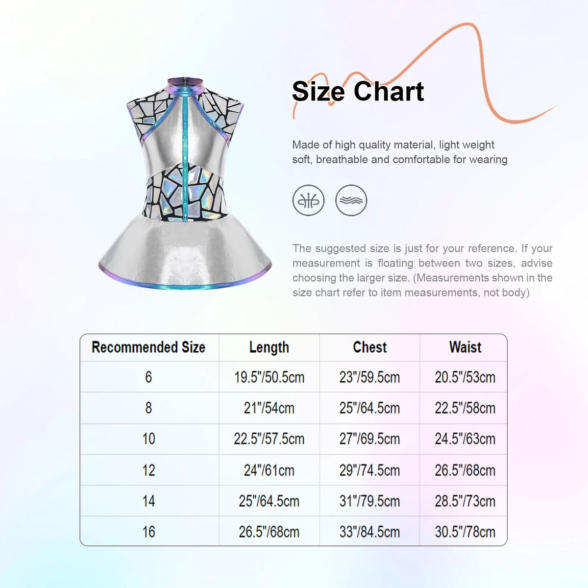 Girls Shiny Alien Outerspace Halloween Cosplay Costume Sleeveless Mock Zip Neck Tutu Dance Dress for Future World Party Quick Pick Grocers