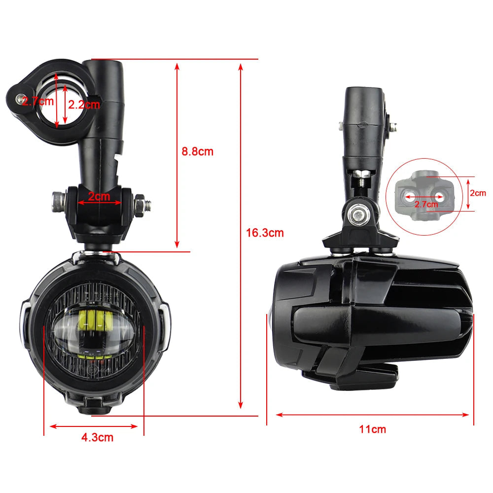 E9 Motorcycle LED Auxiliary Headlight Flipable Fog Light Protector For BMW R1200GS LC R1250GS Adventure R1250RT R1200RT R1250RS Quick Pick Grocers