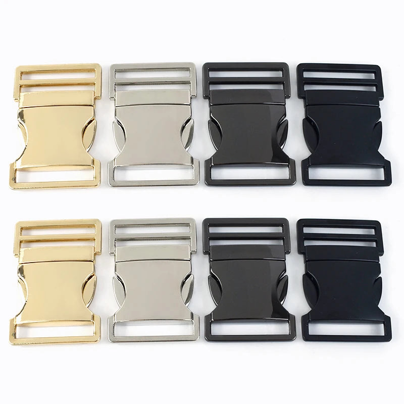 2-10Pcs 20/25/32/38mm Metal Quick Release Buckle Side Bag Strap Adjust Clip Clasp Clothes Belt Hook Closure Dog Collar Hardware Quick Pick Grocers