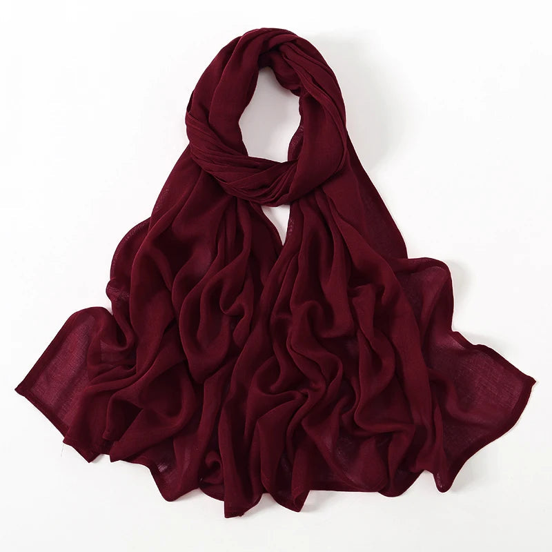Fashion Modal Hijab Rayon Cotton Shawls Muslim Hijabs For Women Plain Scarf Big Size Headscarf Islamic Turban Headband 190*85cm Quick Pick Grocers